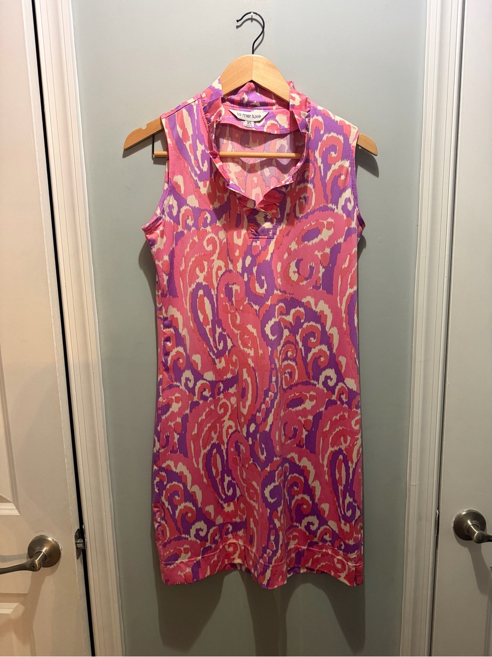 La Mer Luxe Pink and Purple Sleeveless Casual Dress